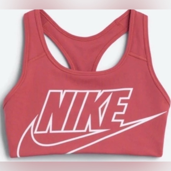Nike Coral Sports Bra with White Logo Size Xsmall NWT - Picture 1 of 2